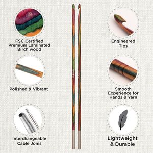 KnitPro Symfonie Tunisian Crochet Hook Set – Multisize Wood Hooks