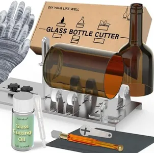 Glass Bottle Cutter & Bottle Cutter, Upgraded Glass Cutter for Bottles with Glass Cutting Oil, Glass Cutting Kit for Wine, Beer, Liquor, Whiskey, Alcohol, Champagne, Bottle Cutter for Round Bottles