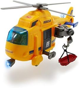 Dickie-Helicóptero Action Series 18cm 3302003 Vehículo de Juguete con función, Color Amarillo