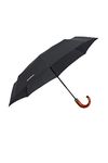 SAMSONITE Wood Classic S - 3 Section Auto Open Close Crook Folding Umbrella, 33 cm, Black (Black)