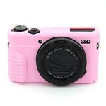 Camera Case for Canon G7X II Digital Camera, Soft Protective Body Skin Silicone Gel Rubber Soft Camera Case Cover for Canon PowerShot G7x Mark ii/G7X2 DSLR Camera(Rosa)