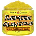 TURMERIC Dead Sea Salt Scrub - Face & Body / Natural exfoliating scrub / Organic Licorice root / Lemon essential oil / Natural glow / Non-clogging // Made in Canada - Muslim Cosmetics - Turmeric Glow (4oz (120ml))