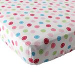 Luvable Friends Unisex Baby Fitted Crib Sheet, Pink Geometric, One Size