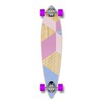 Yocaher Graphic Complete Pintail Skateboards Longboard w/Black Widow Premium 80A Grip Tape Aluminum Truck ABEC-9 Bearing 70mm Skateboard Wheels (Complete - Pintail - Geometric Purple)
