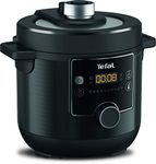 Tefal Turbo Cuisine & Fry, 7.6L Electric Pressure Cooker with Air Fryer lid, programmes inc Fry, Roast, Grill, Slow cooker, Rice cooker, 7.6L, 1200W, Plastic, Black, CY778840