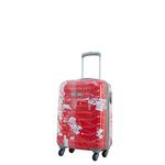 Skybags Trooper 75 Cms Large Check-in Polycarbonate Hardsided 4 Wheels Spinner Luggae/Speed_Wheel Suitcase/Trolley Bag- Red and White