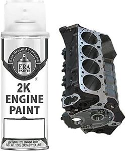 ERA Paints Black Engine Paint With Omni-Curing Catalyst Technology - 2K Aerosol Glossy Finish With High Temp Resistance And Extreme Durability Against Color Fade And Chemicals Like Brake Fluid