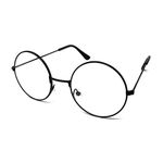 Kids Metal Frame Wizard Glasses with Clear Lens [Black]