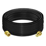 TUOLNK SMA Wifi Antenna Extension Coaxial Cable 32.8ft(10M),SMA Cable Low Loss RG58 Coaxial Cable SMA Male to SMA Female Coax Cable Patch Lead Coax for 3G/4G/5G/LTE/GPS/WiFi Antenna