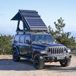 Arctwonder Solar Panel Rooftop Tent Hard Shell with Winter Thermal Layer, pop up Roof top Tent Hardshell Camping for Jeep Truck Car SUV Van Wrangler.