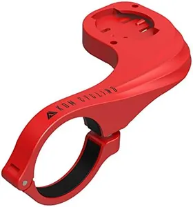 KOM Cycling Wahoo Elemnt Mount Compatible with Multiple Wahoo Computers Including The Wahoo Elemnt Bolt, Elemnt Roam, Elemnt Mini, and Elemnt - Multiple Colors 24g Out Front Computer Mount (Red)