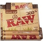 Raw 300's Rolling Papers Bundle - 300 Raw 1 1/4 Organic Papers, 300 Raw Tips and 79mm Raw Rolling Machine