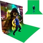 LimoStudio 10 x 20 ft. (W x H) Chromakey Green Photo Backdrop Background Screen, Superior 150GSM Synthetic Fabric Premium A + Grade Fabric for Professional Sharp Edge True Chromakey Color, AGG3030