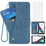 Asuwish LG G4 Wallet Case,Luxury Leather Phone Cases with Credit Card Holder Slot Stand Kickstand Book Rugged Flip Folio Protective Cover for LG G4 Women Men Girls Blue