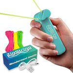 ZipString - Wonderment Awaits with Shark Tank - Featured String Rope Launcher Loop Fidget Toy, Defying Gravity to Boost Your Imagination - The Ideal Gift for Kids and Adults, Aesthetic Aqua