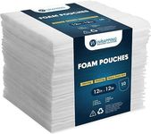 50 Pack Foam Pouches 12"x12", Moving & Packing Supplies, Protect Mug, Cup, Glasses, & Dishes.