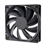 Akasa 120mm Auto Thermal Fan | Auto Speed Control | Thermal Sensor | Twin Ball Bearing | Long Life Case Fan | DC Axial Fan | 12cm | Black | AK-174BKT-B