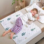 By Kii Mattress Waterproof Protector Pad With Wings, Tuck in, Reusable, Kids, Children's & Toodlers Bed Wetting Protector (Single Beds & Cot Beds) (Fish Design)