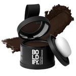 BOLDIFY Hairline Powder Instantly Conceals Hair Loss | Root Touch Up Hair Powder | Hair Toppers for Women & Men | Root Cover Up | Stain-Proof 48 Hour Formula-DARK BROWN.