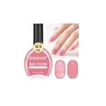 JODSONE 16.5ml Jelly Rose Pink Nail Polish Large Volume Quick Dry Nail Polish, Long Lasting Shine, Fingernail Toenail Nail Art DIY Home Travel Nail Art Gift