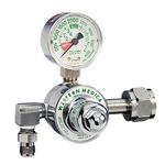 Western Enterprises M1-540-P M1 Series Preset Pressure Gauge Regulators, Oxygen, CGA540 Nut/Nipple, 3,000 psi