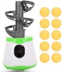 HERCHR Table Tennis Automatic Launcher, Table Tennis Robot Ping Pong Ball Machine with 10 Tennis Trainer Balls Automatic Launcher Training Machine