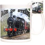 Steam Train Gift Mug, The Age of Steam. 11oz Ceramic gift mug. Steam engine pictures on coffee mug. Gift for train enthusiasts