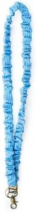 ANDI Neck Lanyard for Women - Scrunchie Cute Lanyard for Keys, ID Card Holder, Wallet - Aesthetic Long Lanyard (Blue Striped)