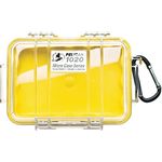 Waterproof Case | Pelican 1020 Micro Case - for Cell Phone, GoPro, Camera, and More (Yellow/Clear)