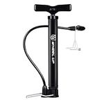 Multifunction Bike Pump Portable Bicycle Tire Floor Pump T-Valve for Presta & Schrader Valve & Sports Ball