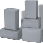Wettarn 6 Pack Yoga Blocks 9 x 6 x 4 Inch Eva Foam Lightweight Non Slip Yoga Props for Yoga Pilates Stretching Meditation(Gray)