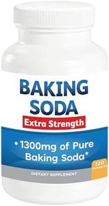 Baking Soda Aluminum Free 1300mg Per Pill Extra Strength Organic Use Pure Baking Soda Capsules For Health & Wellness. Baking Soda Tablets 120 pills