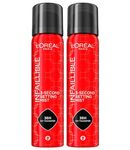 L'Oréal Paris Infaillible Setting Spray for Face Makeup 3-Second Setting Mist 36H No-Transfer Waterproof Lightweight Quick-Drying Formula Sweat and Water Resistant - 2 Bottles of 75ml