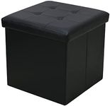 Waabi-Saabi Ottoman Folding Storage Box PVC Coated Cube Ashoro Seat Size, 38x38x38cm