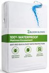 Anti Bed Bug Mattress Protector – 100% Waterproof & Breathable Cover with 3-Sided Zipper | Bed Bug & Dust Mite Proof | Total Encasement, Fits Single, Double, King, Super King | 30cm Deep (Double)