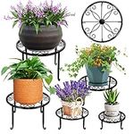 5 Pack Metal Plant Stand for Outdoo
