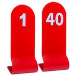 Table Numbers 1-40 Red Acrylic Double Sided Table Numbers For Wedding Reception Restaurants Cafes etc