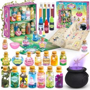 Fairy Magic Craft Kit for Kids with 20PCS Potion Bottles - Fairy Magical Potions Making Craft Kit - Gift for Christmas, Birthday, Creative Art Craft Kit for Girls Boys 6 7 8 9 10 Year Old