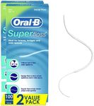 Oral-B Super Dental Floss Pre-Cut Strands, Ideal for Braces, Bridges, and Wide Spaces, 50 Count (Pack of 2)