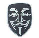 Guy Fawkes Anonymous Vendetta Airsoft Paintball PVC Morale Patch (Glow in the Dark)