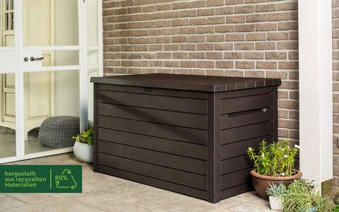 Keter Ontario Outdoor Storage Box for Cushions – Weatherproof Garden Chest