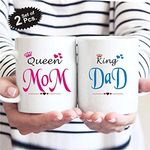 DAYS Anniversary Gift for Mom and Dad Coffee Mugs Set - 2 Papa and Mummy Quotes Printed White Ceramic Mug Cup Best Gift for Mother On Birthday/Mother's (B0965SQ28L)