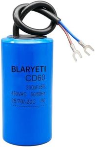 CD60 300uF 300MFD Motor Start Capacitor for Heat Pump Air Conditioner Compressor or Air Condenser AC 450V/370V/250V/100V 50/60Hz ±5%