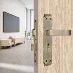 Godrej Gloria 1CK Mortise Door Lock Handle Set with 3 Keys, Suitable for Left & Right Handed, Inside & Outside Opening Door Handle Set, Satin Nickel Finish