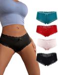 ohyeahlady Sexy Underwear Women Set Satin Knickers Multipack Stretch Hipster Panties for Women Plus Size 16 18