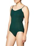 Capezio V-Neck Camisole Leotard, Professional Dance Leotard Women Can Wear For Many Versatile Dance Styles, Stylish Dance & Gymnastic Leotard With Back Detailing - Hunter, Size S