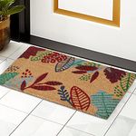 HOKIPO Large 45x75cm Printed Coir Doormats for Entrance Main Door Mat, Multicolor (IN-479)