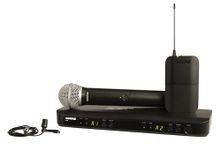 Shure BLX1288/CVL Dual-Channel Wireless Audio System, H10 Band (542–572 MHz) – BLX88 Receiver, PG58 Handheld Mic & CVL Lavalier Bodypack – Up to 14 Hr Battery, 300 ft Range