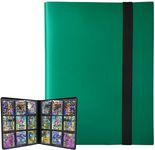 Trading Card Binder and Album - Compatible with Hockey, Football, Basketball, Baseball, MTG, TCG, and Other Sports Cards - 9-Pocket, 30 Pages, Holds up to 540 Cards - Green