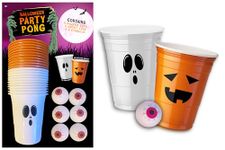 CarveKing Halloween Pumpkin & Ghost Party Beer Pong Set